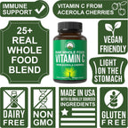Peak Performance Cápsulas de Vitamina C Natural de Acerola - 90 Cápsulas, 500 mg por Toma