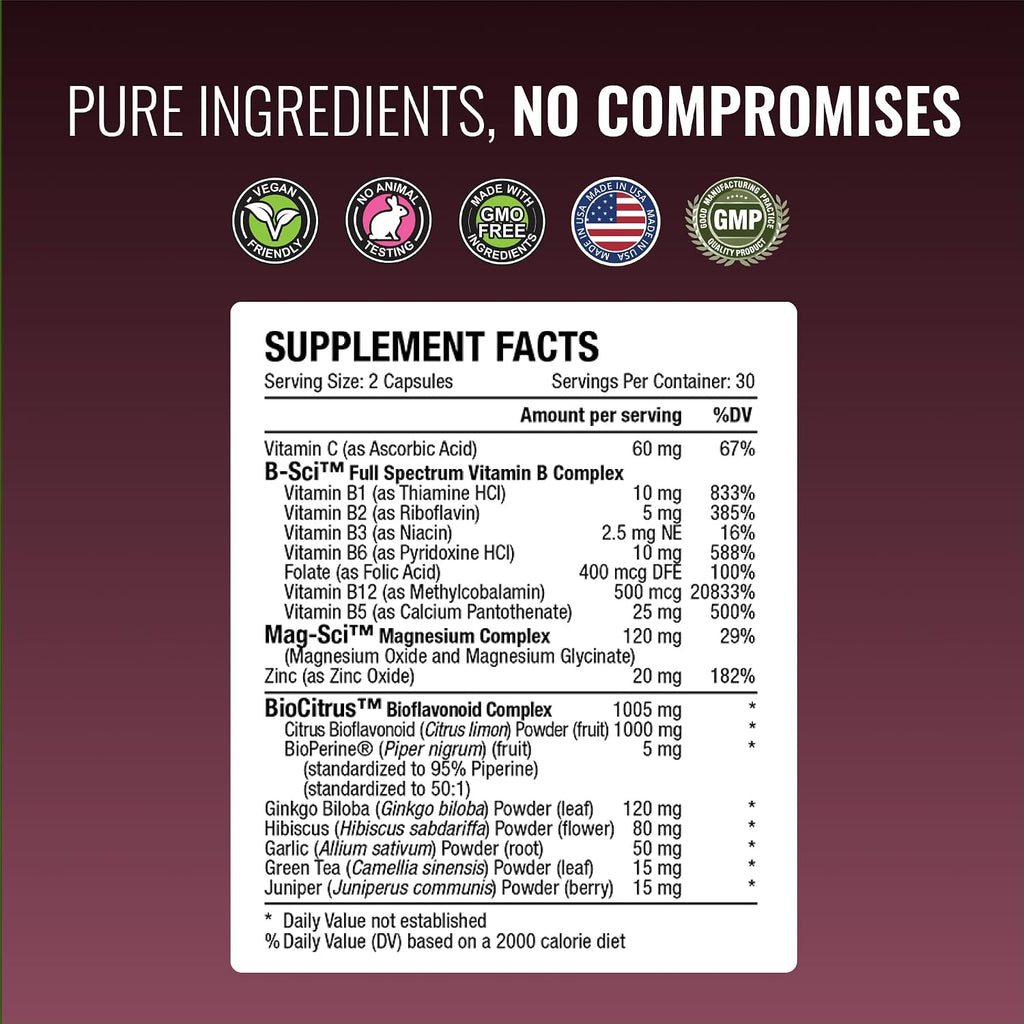 Approved Science Tinnitol – Suplemento de Bioflavonoides para la Salud Auditiva, 60 Cápsulas