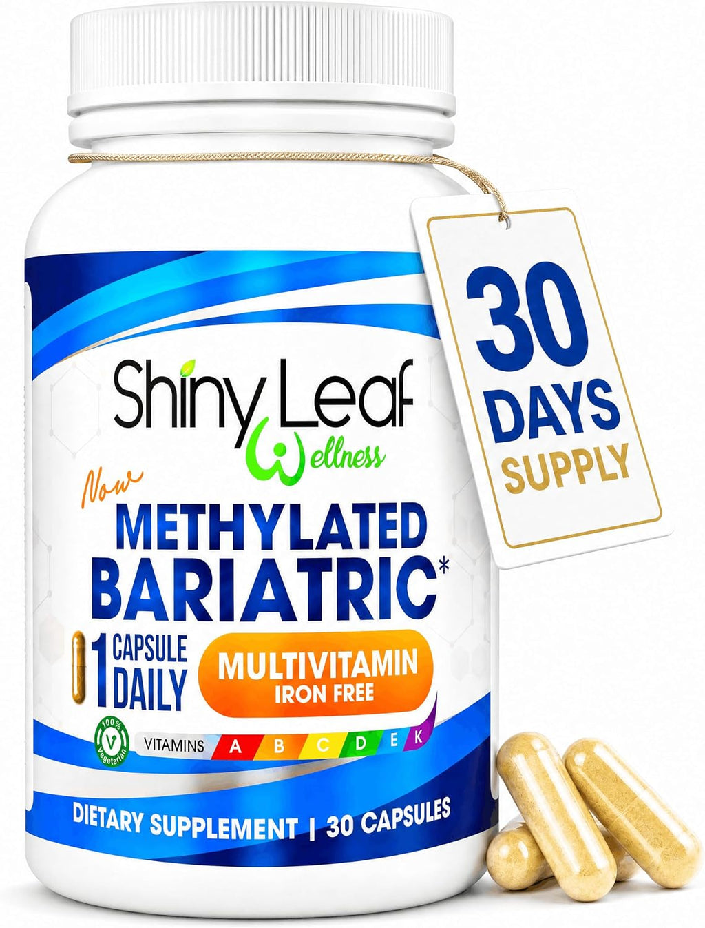 Multivitamínico Bariátrico Sin Hierro - Con B12 y Folato Metilados | 30 Cápsulas