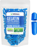 XPRS Nutra Cápsulas Vacías Tamaño 0 - 100 Cápsulas de Gelatina para Suplementos DIY (Azul)