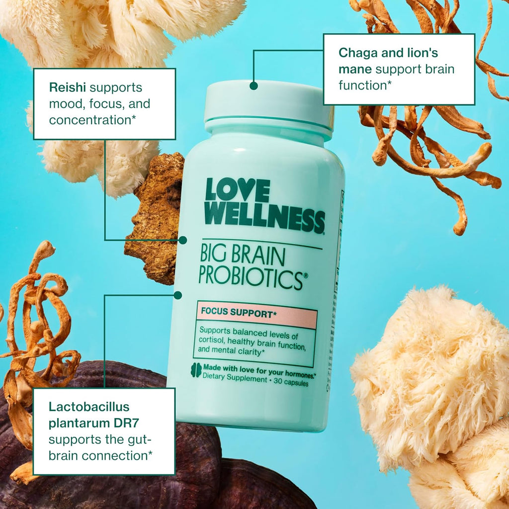 Love Wellness Dúo Mente y Cuerpo: Multivitamínico Daily Love y Probiótico Big Brain para Mujeres