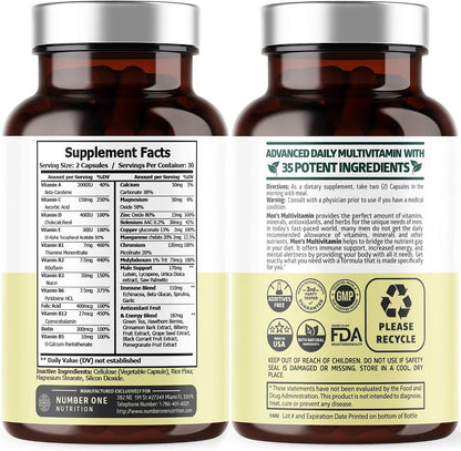 Multivitamínico Diario para Hombres con 35 – Sistema inmunitario: Las vitaminas C y D, junto con el zinc, – Image 2