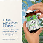 Garden of Life Complejo B, 120 Cápsulas Veganas, Alta Potencia para Energía y Metabolismo con B6, Folato y B12 como Metilcobalamina más Probióticos