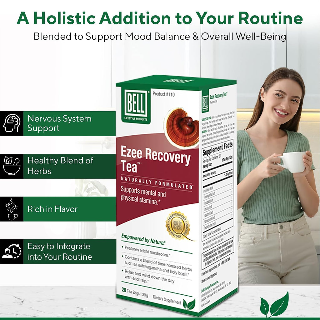 Ezee Recovery Tea – Mezcla de hierbas para la relajación y el bienestar – 20 bolsitas