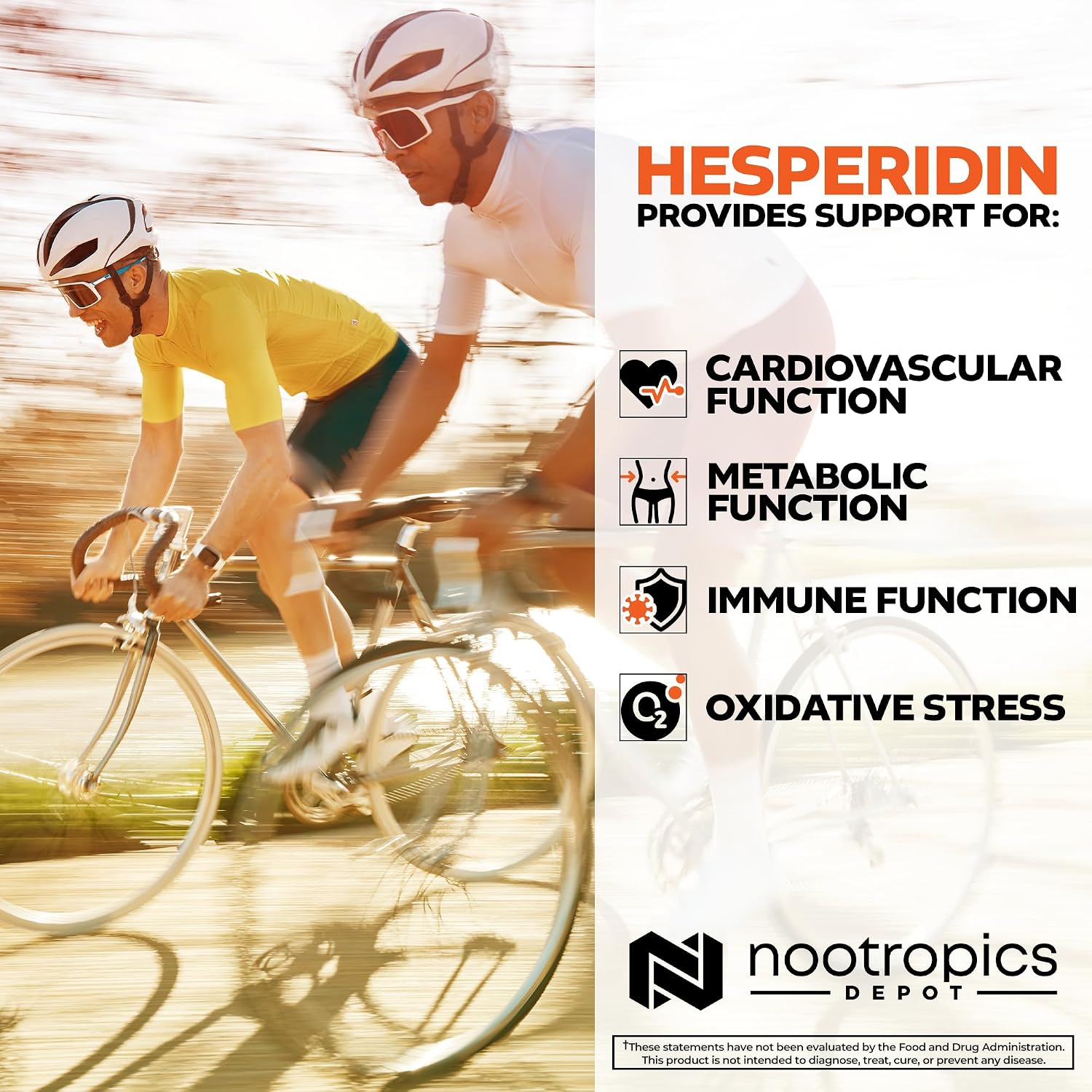 Hesperidina 500mg | 180 Cápsulas | Extracto de Cítricos 90% | Nootropics Depot