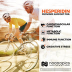 Nootropics Depot Hesperidina Cápsulas | 500mg | 90% Extracto de Cítrico | Apoya la Función Metabólica y Cardiovascular