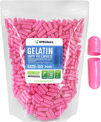 XPRS Nutra Cápsulas Vacías de Gelatina Tamaño 00 - 1000 Unidades (Rosa)