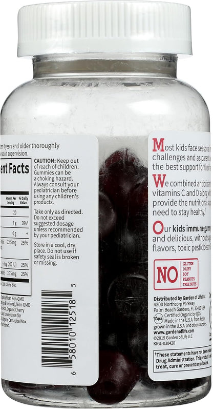 Garden of Life Kids Immune Support Gummies - Apoyo Inmunitario Infantil con Vitamina C, D3 y Zinc, Orgánico, Sin Gluten, Sin – Image 3
