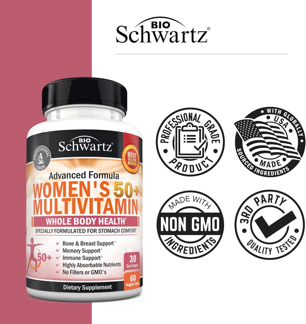 BioSchwartz Multivitamínico Diario para Mujeres 50+ - 60 Cápsulas