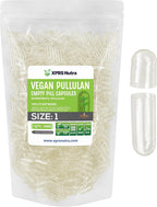 XPRS Nutra Cápsulas Vacías de HPMC Tamaño 0 - 100 Unidades - Cápsulas Vegetales Transparentes Veganas para Hacer Tus Propias Cápsulas