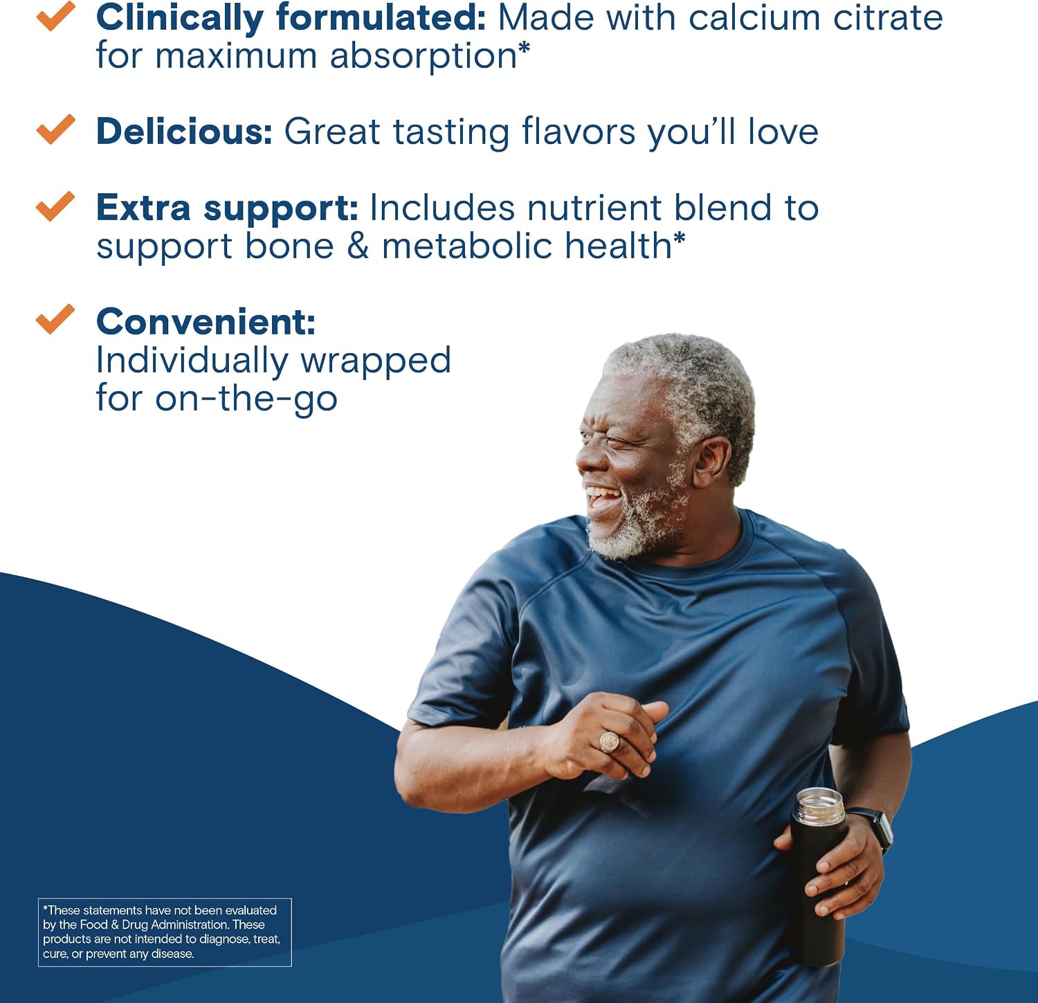 Bariatric Fusion Calcio Citrato con Vitamina D3 - Masticables Sabor Fresa - 60 unidades