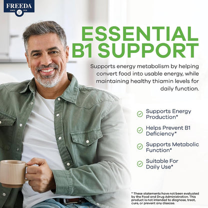 Freeda Vitamina B1 Tiamina 100 mg - 100 – Corazón: Contribuye al funcionamiento normal del corazón, ya que el – Image 4