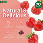 YUM-V'S Complejo B en gominolas con vitamina C – 1 al día para energía y sistema nervioso – Vegano, Kosher – 70 unidades (2 paquetes)