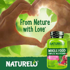 NATURELO Whole Food Multivitamin for Women - 120 Vegan Capsules with Vitamins, Minerals, and Organic Extracts