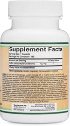 DHEA 100mg | 180 Cápsulas | Suministro para 6 Meses | Probado por Terceros | Equilibrio Hormonal y Envejecimiento Saludable by Double Wood