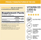 NatureWise Vitamina D3 1000 UI (25 mcg) - 360 Cápsulas Blandas
