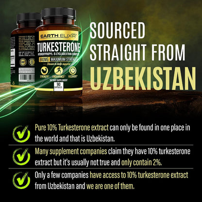 Turkesterone 840 mg – Apoyo Natural de Testosterona con Extracto Puro de Ajuga Turkestanica – Image 3