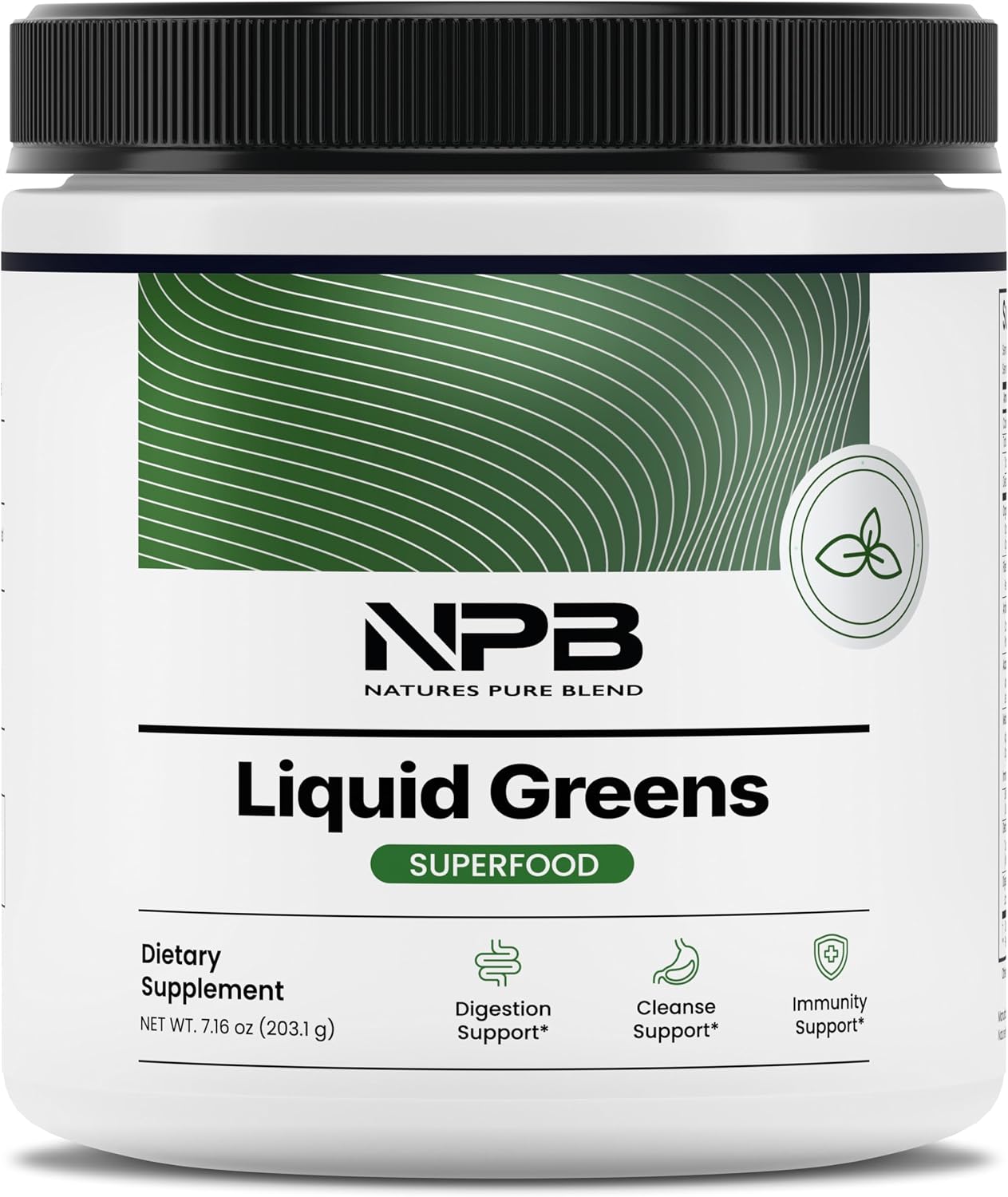 Nature's Pure Blend Super Greens Powder – Polvo Orgánico de Superalimentos con Probióticos – Sabor Matcha – 30 Dosis
