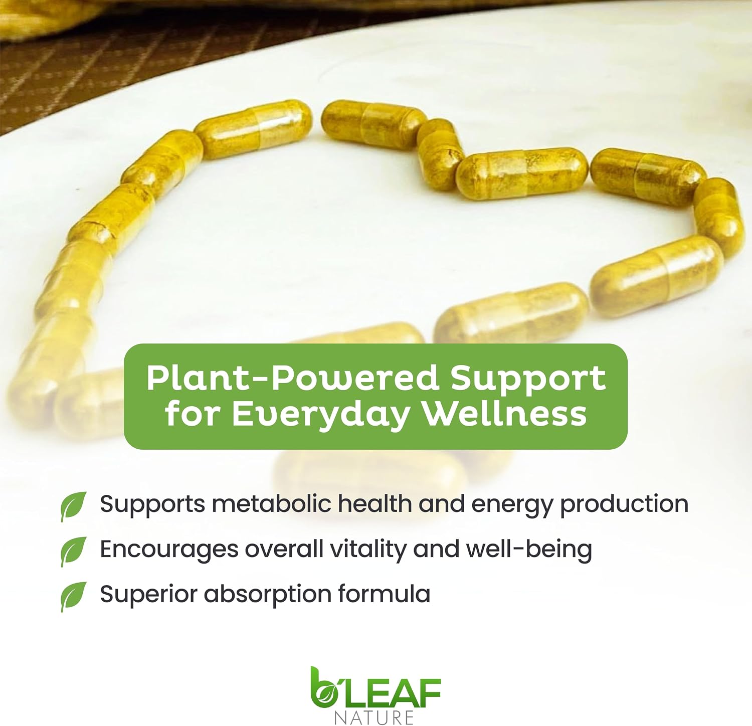 B’Leaf Nature Berberina Phytosome, 120 Cápsulas – 1100 mg de Berberina para el Apoyo Metabólico y Cardiovascular – Vegano, Sin Gluten, No-GMO