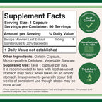 Cápsulas de Bacopa Monnieri con 20% Bacósidos 450mg - 90 Cápsulas - Double Wood Supplements