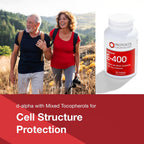 Protocol for Life Balance E-400 268 (400 UI) - Vitamin E with Selenium and Mixed Tocopherols - 120 Softgels