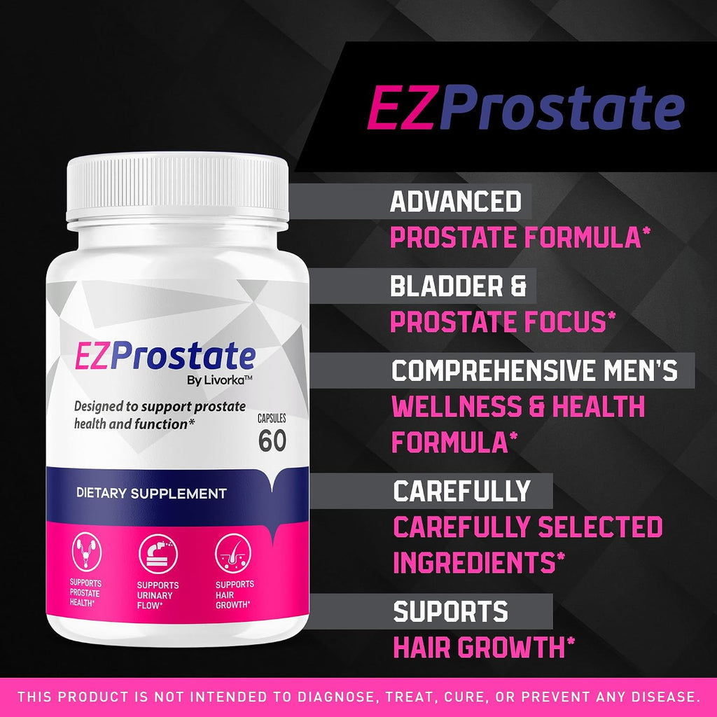 EZ Prostate Supplement (2 Paquetes) - 120 Cápsulas para 2 Meses
