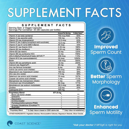 Coast Science MFSg6 - Suplemento de – Motilidad: La vitamina A y el glutatión pueden contribuir a una mejor – Image 6