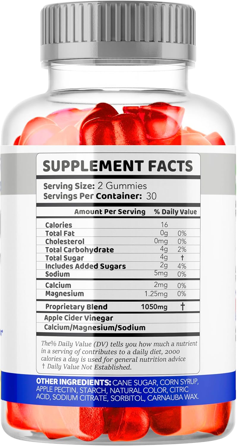 3 Pack - Keto Thrive ACV Gummies, Gominolas de Vinagre de Manzana 1050mg, 60 Gomitas por Botella