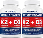 Weider Artery Health - Salud Arterial y Corazón - con Vitamina K2, D3 y Jengibre - 30 Cápsulas Veganas