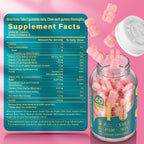 Lazpowfi Biotin Gummies - Gominolas de Biotina para Cabello, Piel y Uñas, Vegano, 60 unidades