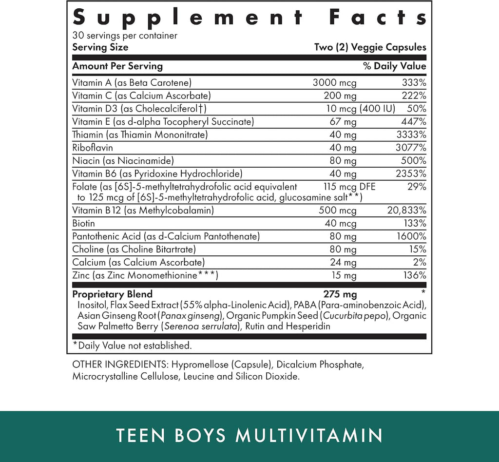 Michael's Health Multivitamínico Diario para Adolescentes - 60 Cápsulas Vegetales