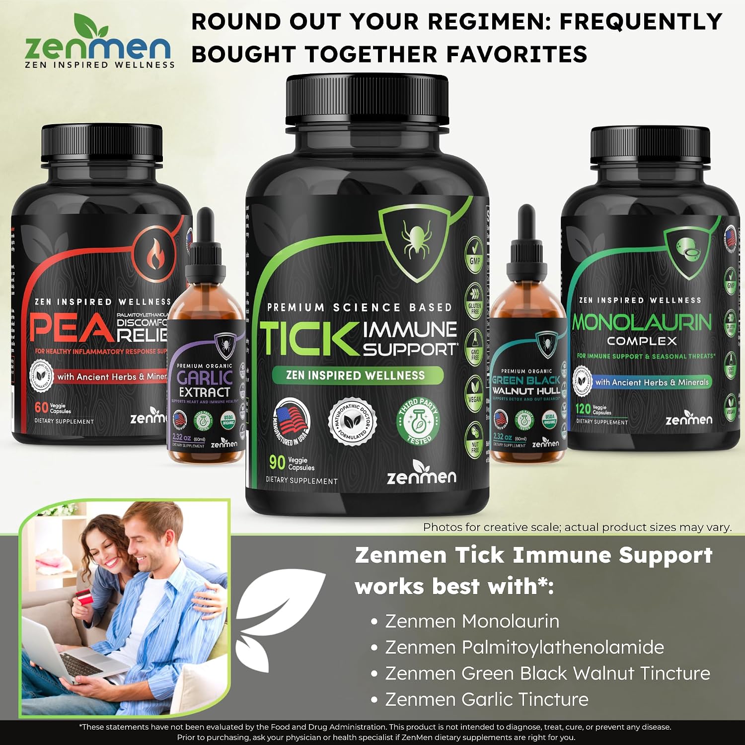 Zenmen Tick Preparedness Method Bundle - Tick Immune Support 3 Botellas