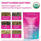 Pink Stork Organic Fertility Tea for Women, Sweet Mint, 15 Sachets