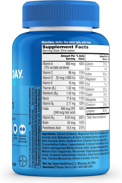 One A Day Multivitamínico para Hombres - 200 – Ácido fólico (Vitamina B9): Contribuye al crecimiento de los – Image 9