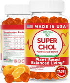Lunakai Super Chol Gummies – 1200mg de Esteroles y Etanoles Vegetales para el Colesterol – Suplemento Diario de Fitoesteroles para Adultos, 60 Gomitas
