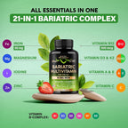 Multivitamínico Bariátrico con Hierro 45 mg - 21 Vitaminas Esenciales - Post Cirugía - 90 Cápsulas
