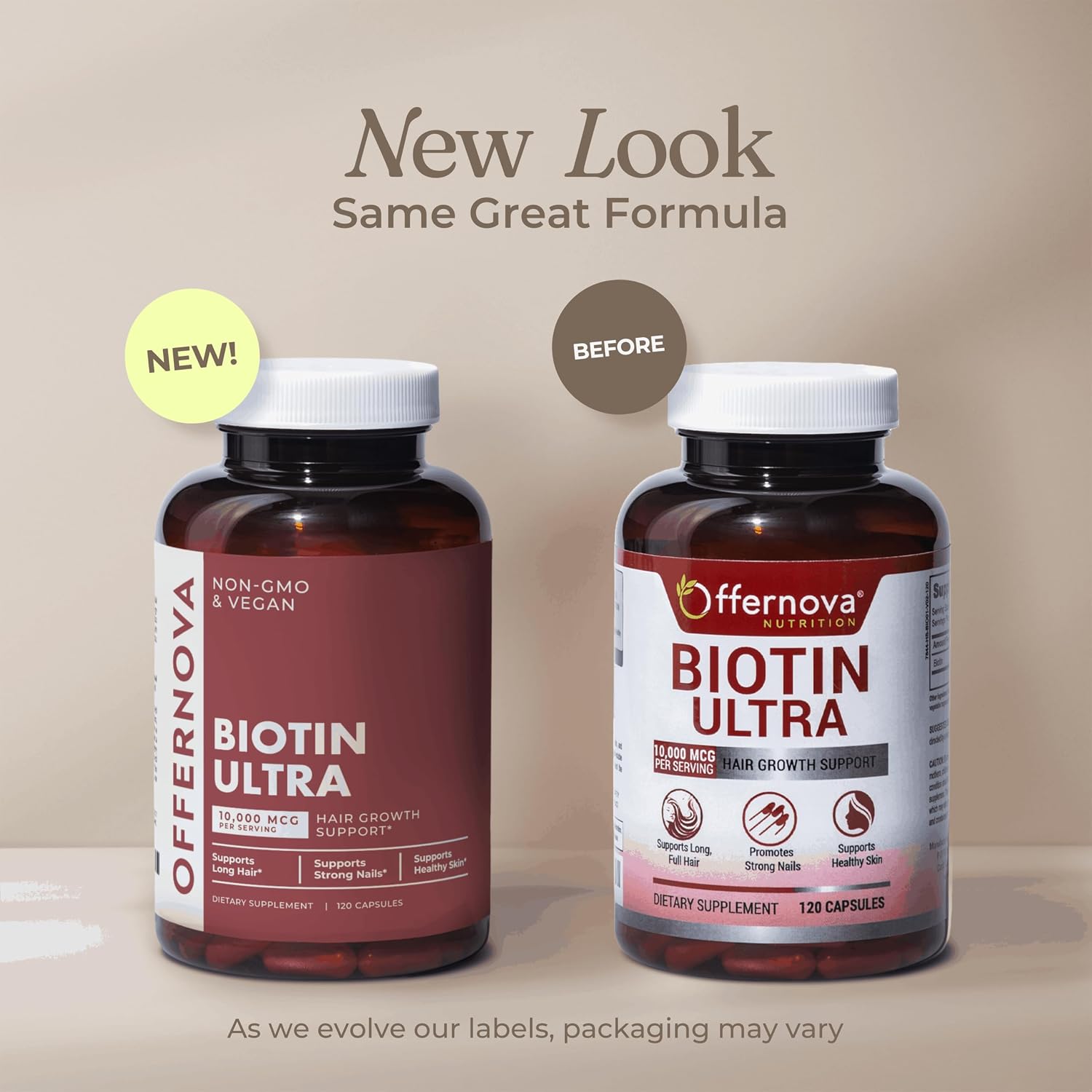 Offernova Biotin Ultra: Biotina 10.000 mcg - 120 Comprimidos