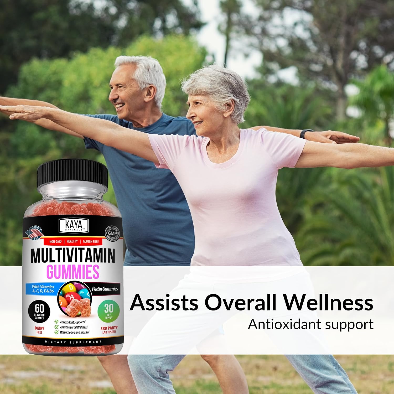 Kaya Naturals Adult Multi Vitamin Gummy - 60 Gominolas Multivitamínicas para Adultos