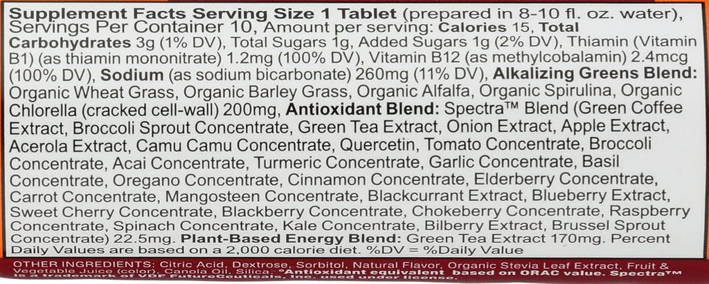 Amazing Grass Tropical Energy Green Superfood, 10 comprimidos
