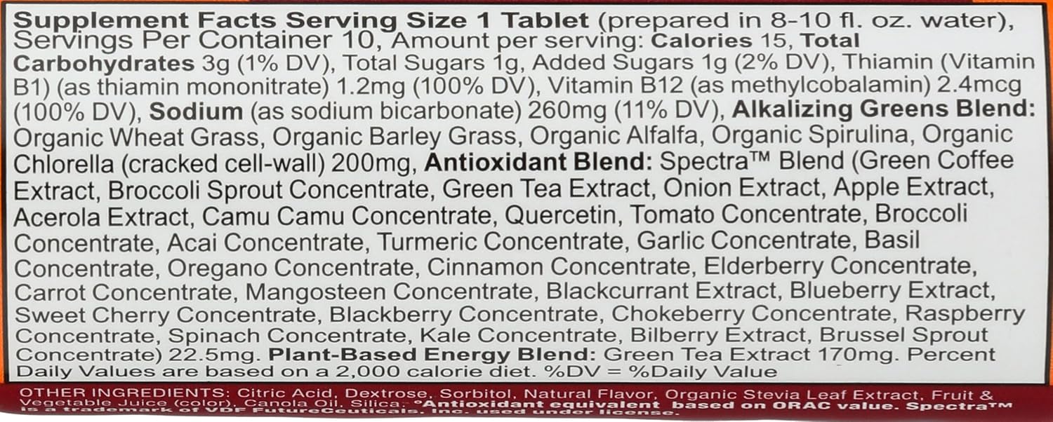 Amazing Grass Tropical Energy Green Superfood, 10 comprimidos