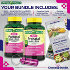 Choice Bundle: Prenatal Multi + DHA Completo Multivitamínico y Mineral – 240 Cápsulas Blandas (2 envases de 120)