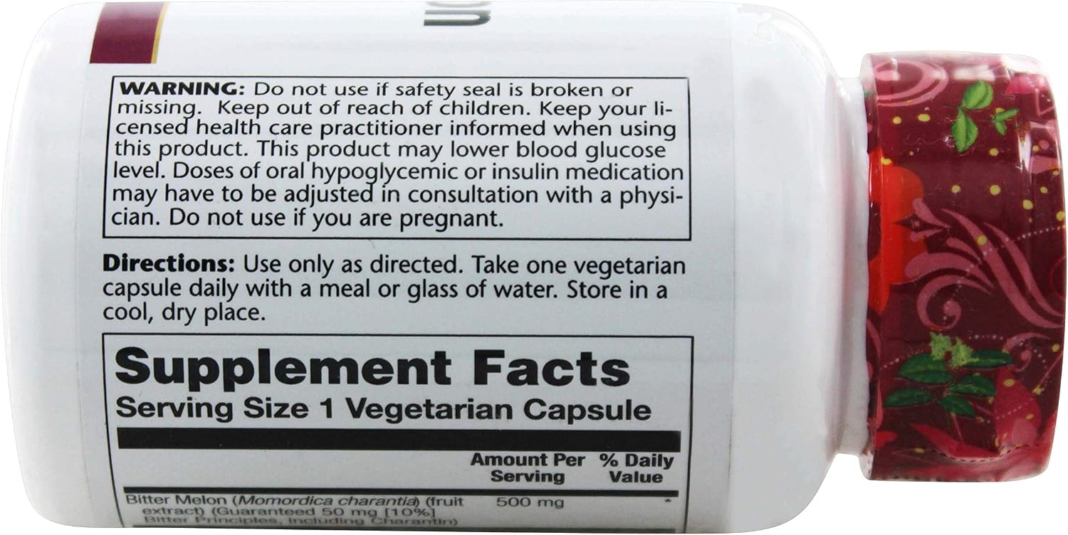 Solaray - Guaranteed Potency Bitter Melon Extract 500 mg, 30 Cápsulas