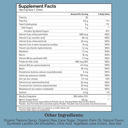 Chewsy - Multivitamínico para Hombres en – Vitamina D3: Contribuye al mantenimiento de los huesos y dientes en – Image 2