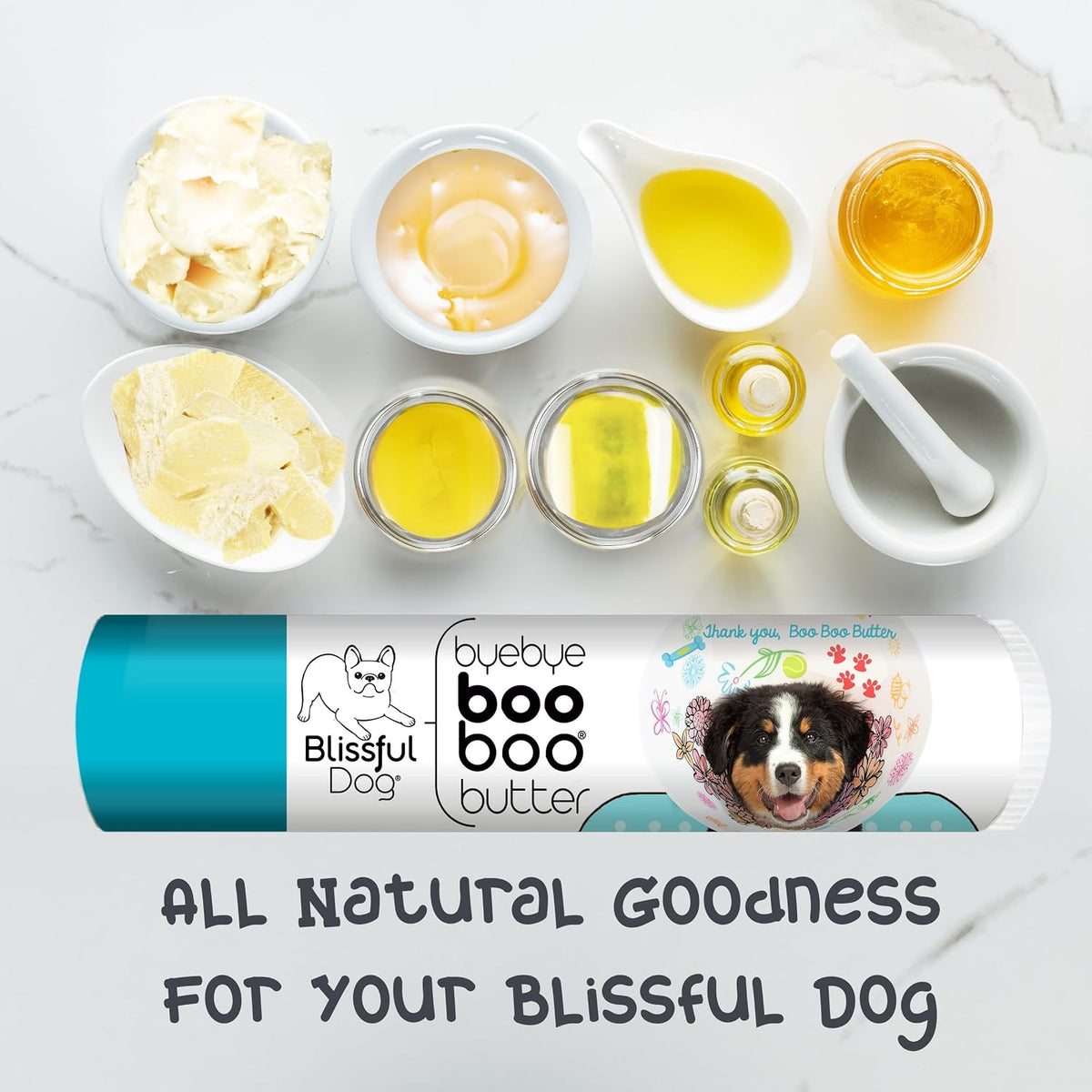 The Blissful Dog .15 oz Tube Bernese – Aceites de oliva, ricino, aguacate, almendras, coco y argán: ricos en – Image 2