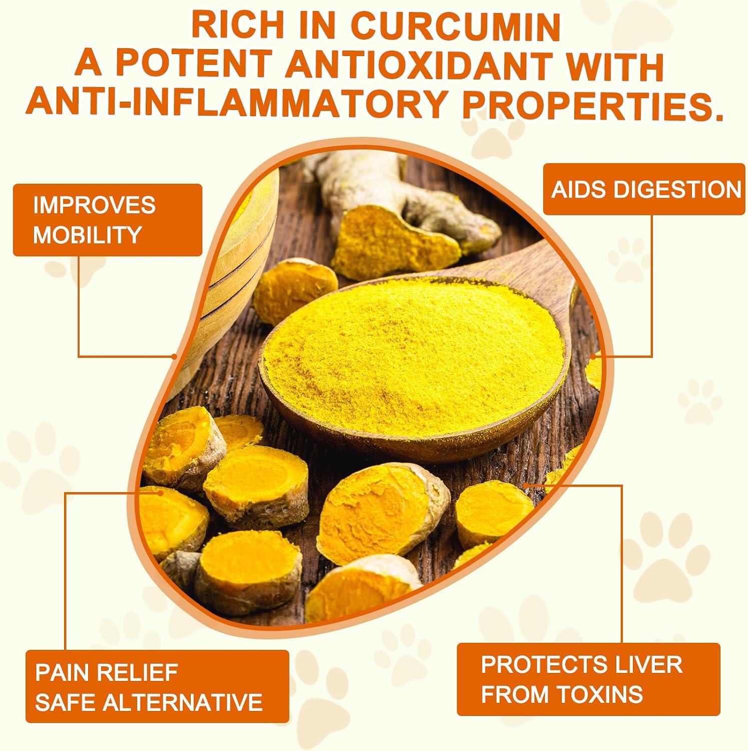 Cúrcuma para Perros, 180 Comprimidos de Cúrcuma Curcumina - ALIVO