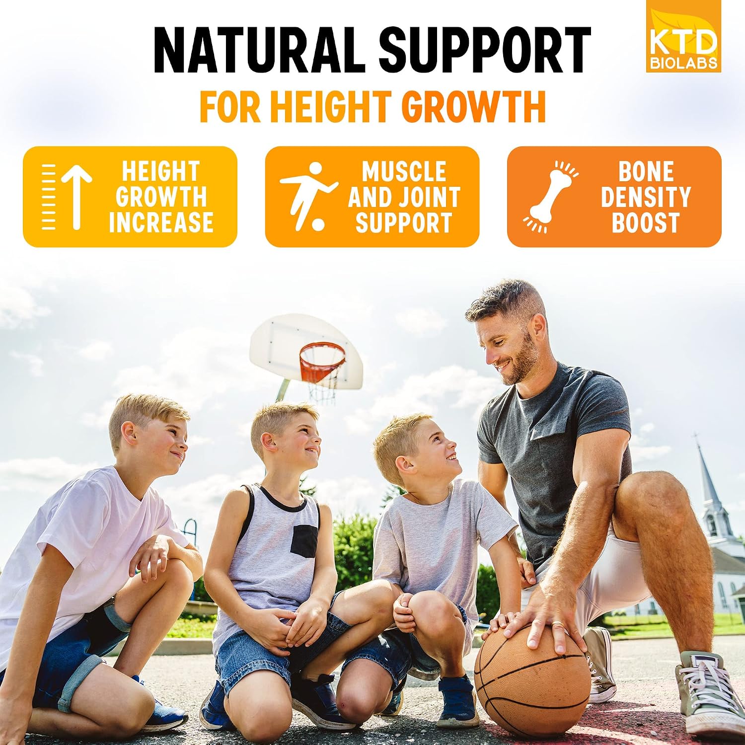 KTD BIOLABS Kids Height Growth Support – 2 Pack (120 Cápsulas)