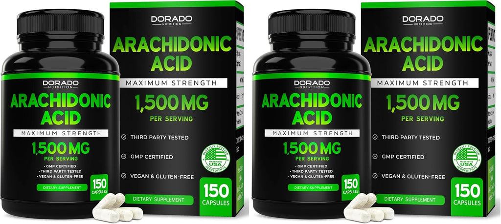Ácido Araquidónico 1500mg (150 Cápsulas) - Suplemento para Masa Muscular y Fuerza