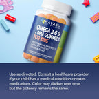 Gomitas de Omega 3-6-9 + DHA para Niños, Sabor Limón y Naranja, 60 Unidades