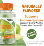 Health Supplied Vitamina C Gummies Mega Dosis 1050 mg Sabor Manzana Ácida (2 Envases)