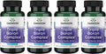 Swanson Triple Boron Complex - Boro en Tres Formas (Citrato, Aspartato, Glicinato) - 250 Cápsulas, Pack de 4